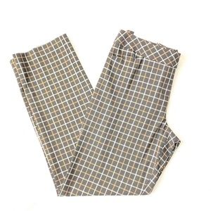NWT Ann Taylor Ann Dress Pants Black and Tan Plaid